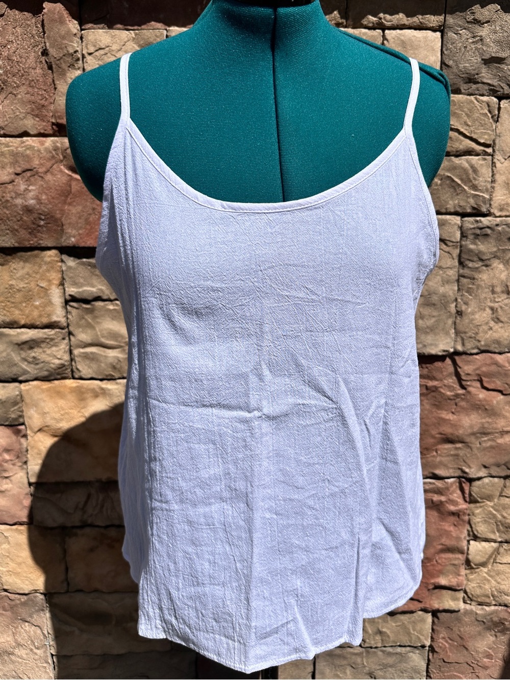 White Spaghetti Strap Tank Top - Women's Lightweight